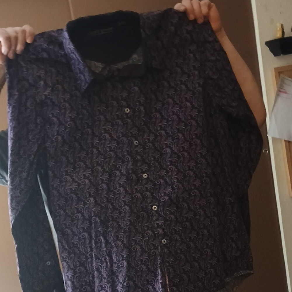 Men's Purple Paisley Dress Shirt